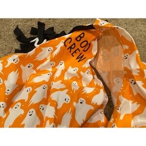 Coterie Mommy & Child Cotton Apron Set Halloween Boo/Lil Boo Ghosts Orange White